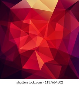 Abstract red mosaic background. Triangle geometric background. Design elements. Vector illustration