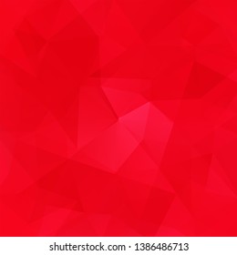 Abstract red mosaic background. Triangle geometric background. Design elements. Vector illustration
