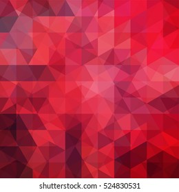 Abstract red mosaic background. Triangle geometric background. Design elements. Vector illustration