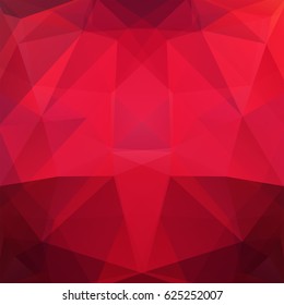 Abstract red mosaic background.  Triangle geometric background. Design elements. Vector illustration