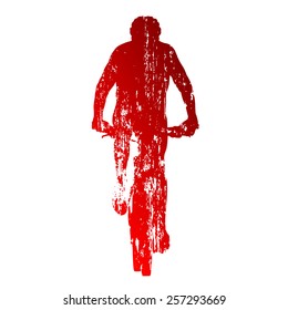 Ciclismo de montaña rojo Abstractas