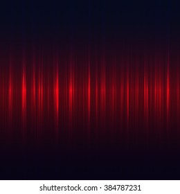 Abstract red music equalizer on black background. Vector illustration.