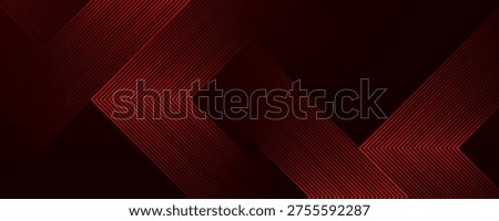 Abstract red neon arrow light glow background. Futuristic cyber laser line motion banner for casino. Dynamic techno perspective beam 3d graphic design. Cool party power and energy boost led tunnel