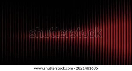 Abstract red neon vertical lines background vector, futuristic dark digital technology audio wave pattern design