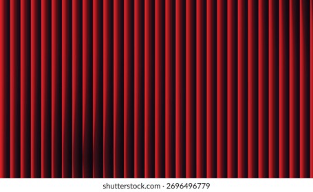 Abstrato vermelho neon listras verticais em preto com brilho de textura 3D com nervuras e gradiente suave; moderna tecnologia de fundo para banners, cabeçalhos, papéis de parede
