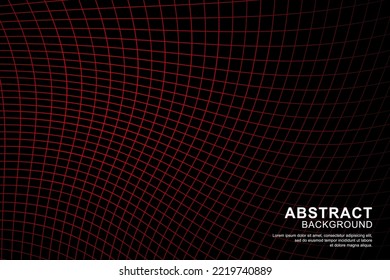 Abstract red net on black background