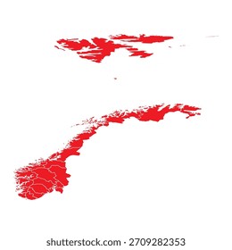 Resumo Mapa de Red Norway com cidades