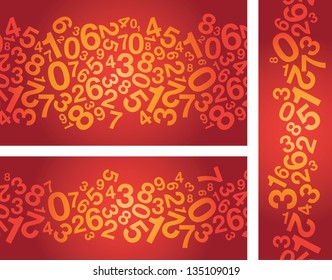 abstract red number background