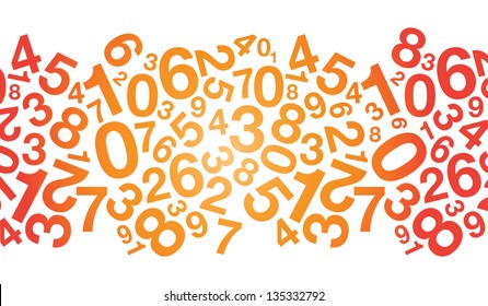 abstract red number background