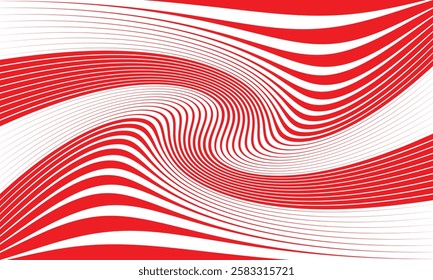 abstract red oblique edgy twist line pattern art suitable for background.