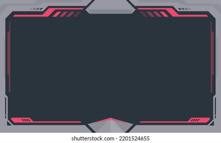 Abstract Red Offline Twitch Banner Template