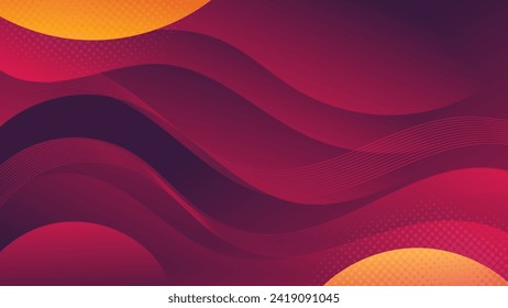 Abstract red orange Background with Wavy Shapes. flowing and curvy shapes. This asset is suitable for website backgrounds, flyers, posters, and digital art projects.