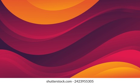 Abstract red orange Background with Wavy Shapes. flowing and curvy shapes. This asset is suitable for website backgrounds, flyers, posters, and digital art projects.