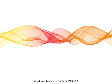 Abstract red & orange blended wave background