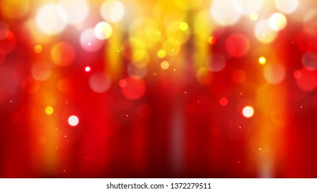 Abstract Red and Orange Blur Lights Background Vector Graphic