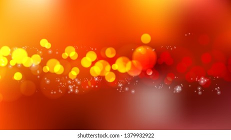 Abstract Red and Orange Blurry Lights Background