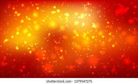 Abstract Red and Orange Bokeh Defocused Lights Background