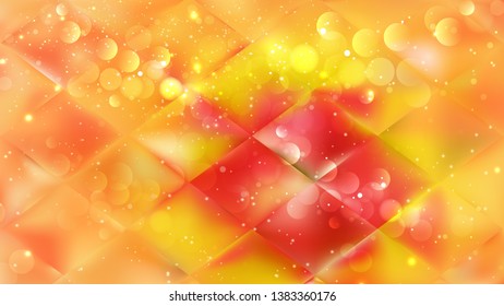 Abstract Red and Orange Bokeh Lights Background