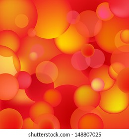abstract red and orange bubbles, rounds background, texture