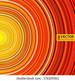 Abstract red and orange circle stripes colorful background. RGB EPS 10 vector illustration
