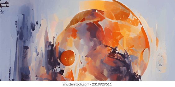 Abstract red orange color autumn design banner. Orange color design element. Vector illustration