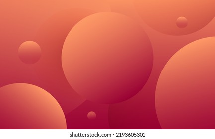 Resumen de color rojo y naranja con círculos. Ilustración del vector