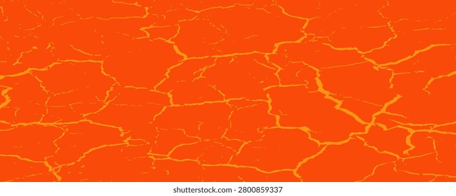 Abstract red and orange cracked earth background with rugged grunge texture.