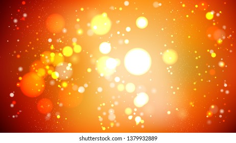 Abstract Red and Orange Defocused Lights Background Vector Graphic