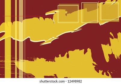 diseño anaranjado rojo abstracto con patrón de bordes gruesos y elementos útiles, vector, formato A4
