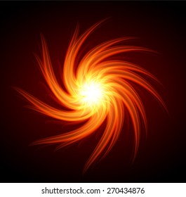 abstract red orange fire flames on a black background.