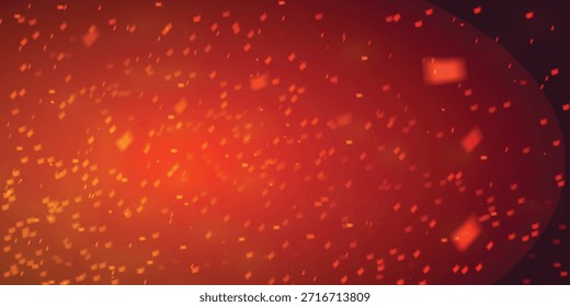 Fondo de chispa de fuego rojo y naranja Abstractas con efectos suaves de luz Bokeh Superposición de bronce ardiente vibrante para celebración festiva, fiesta y diseño de póster de concepto de calor