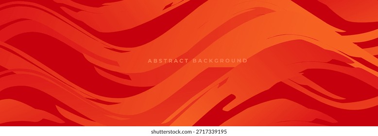 Abstract red and orange fluid wave background with dynamic brush stroke texture for modern web header design.