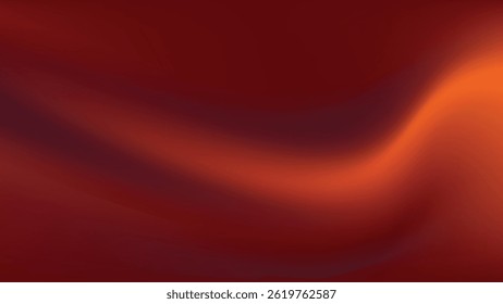 Abstract red and orange gradient background in flowing fluid wave style. Vector illustration