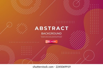 abstract red orange gradient dynamic wavy shadow fluid geometric shape composition background. eps10 vector