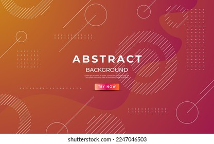 abstract red orange gradient dynamic wavy shadow fluid geometric shape composition background. eps10 vector
