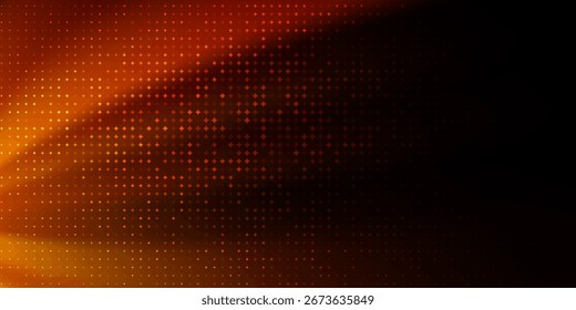 Abstract Red and Orange Halftone Background with Gradient Light
