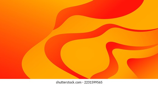 Resumen de fondo rojo y naranja cálido ondulado. Líneas de curva lava.