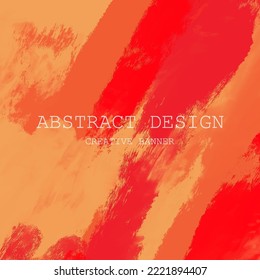 Abstract Red Orange Paint Background. Vector Illustration Design