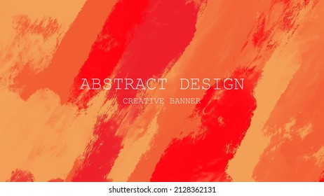 Abstract Red Orange Pink paint Background. Design banner element. Vector illustration