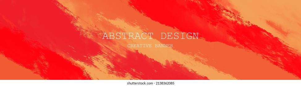 Abstract Red Orange Pink paint Background. Design banner element. Vector illustration