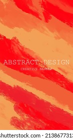 Abstract Red Orange Pink paint Background. Design banner element. Vector illustration