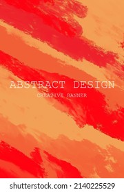 Resumen Fondo de pintura rosada roja anaranjada. Diseñar elemento de pancarta. Ilustración del vector