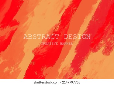 Abstract Red Orange Pink paint Background. Design banner element. Vector illustration