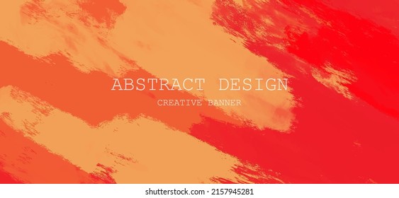 Abstract Red Orange Pink paint Background. Design banner element. Vector illustration