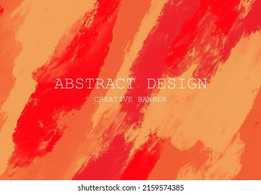 Abstract Red Orange Pink paint Background. Design banner element. Vector illustration