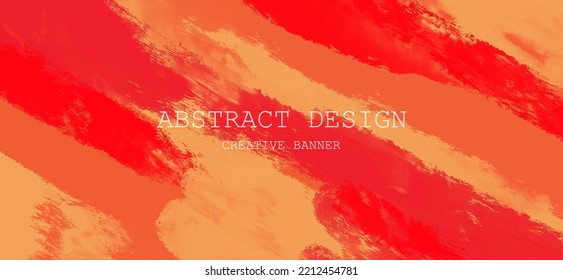 Abstract Red Orange Pink paint Background. Design banner element. Vector illustration
