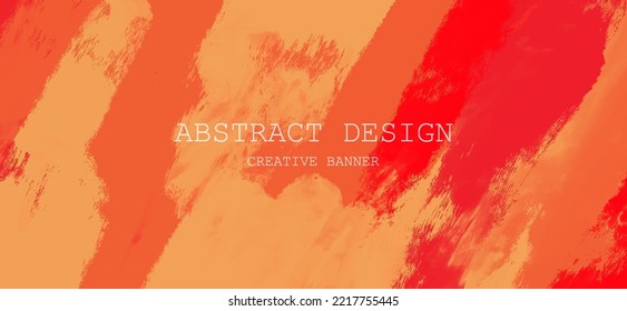 Abstract Red Orange Pink paint Background. Design banner element. Vector illustration