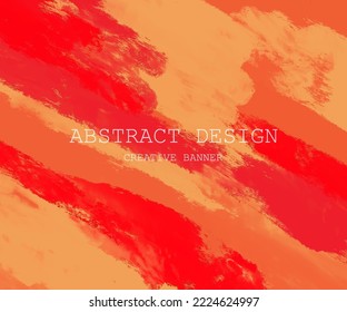 Resumen Fondo de pintura rosada roja anaranjada. Diseñar elemento de pancarta. Ilustración del vector