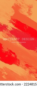Abstract Red Orange Pink paint Background. Design banner element. Vector illustration