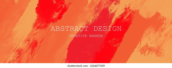 Abstrakter roter orangefarbener Farbhintergrund. Design-Banner-Element. Vektorgrafik